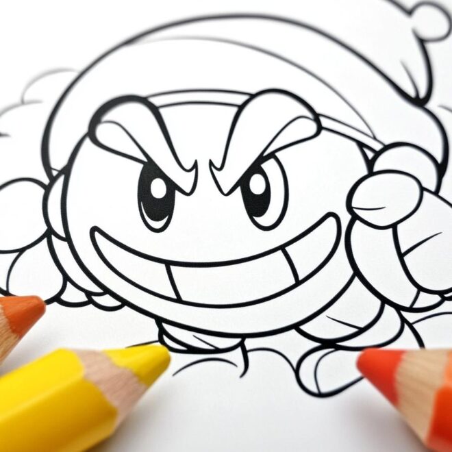 Goomba Coloring Pages : Coloring Fun for Super Mario Fans