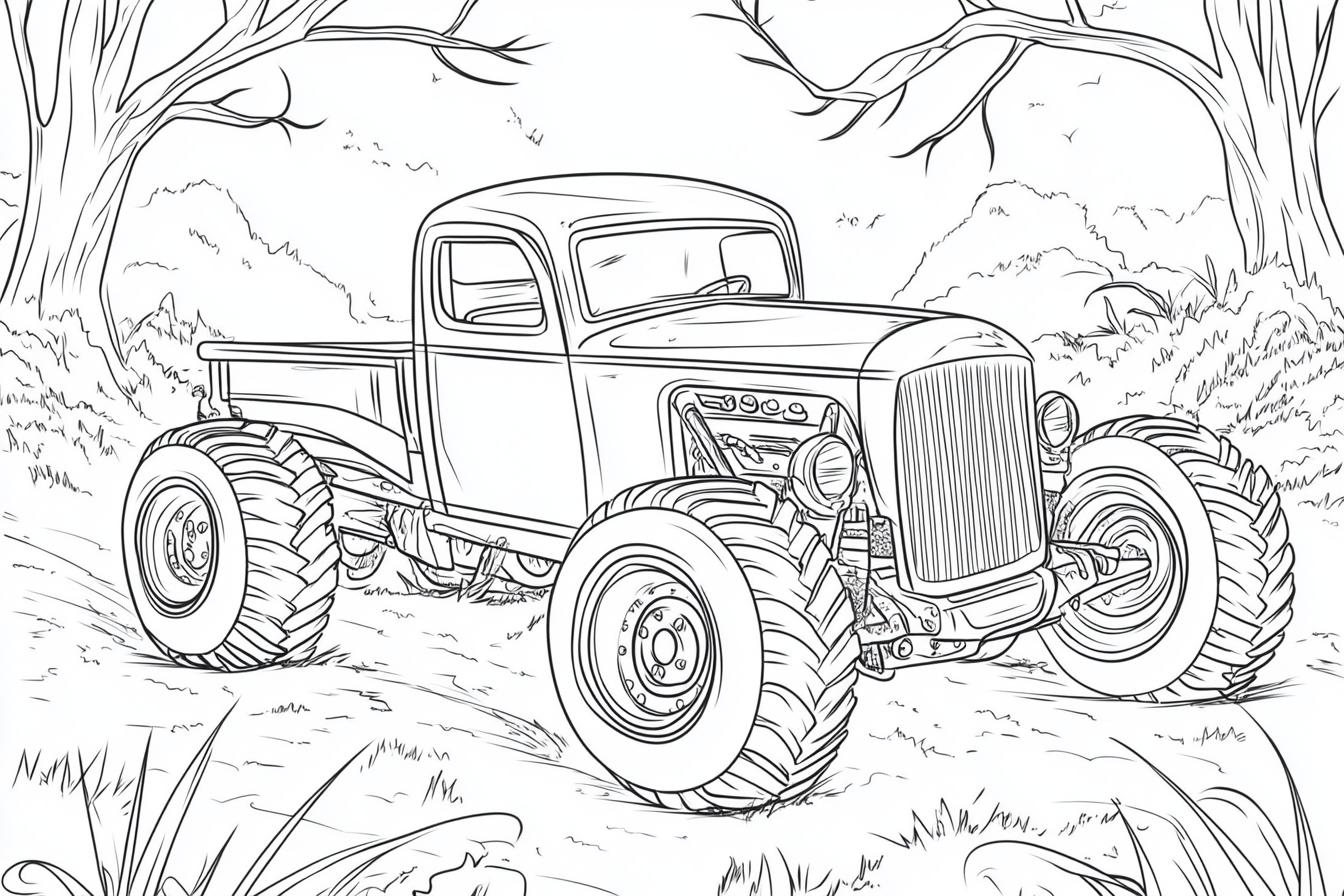 Free Printable PDF Grave Digger Coloring Pages