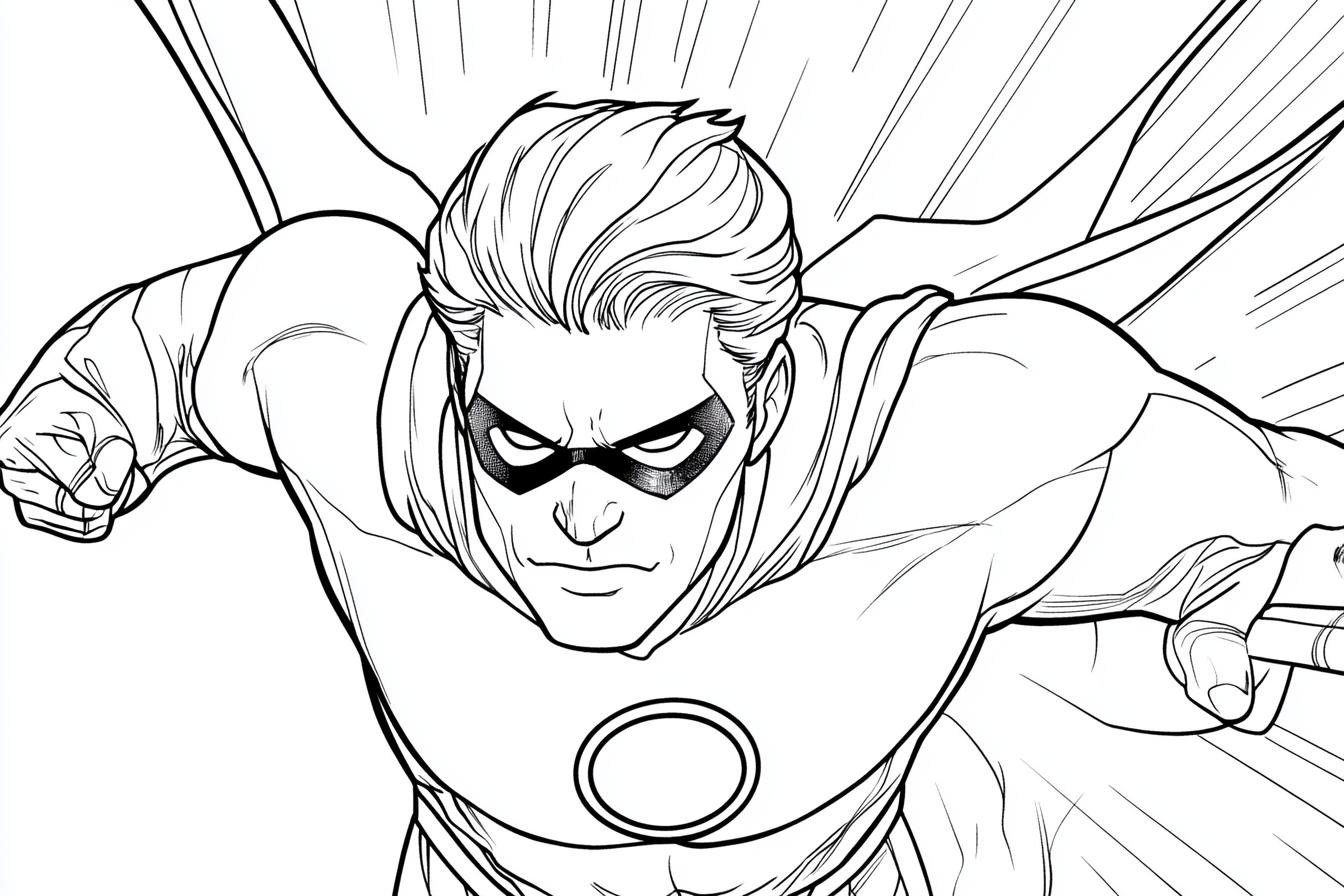 Free Printable PDF Green Lantern Coloring Pages