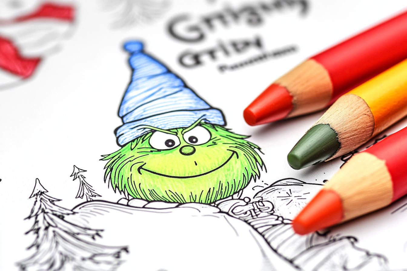 Free Printable PDF Grinch Coloring Pages