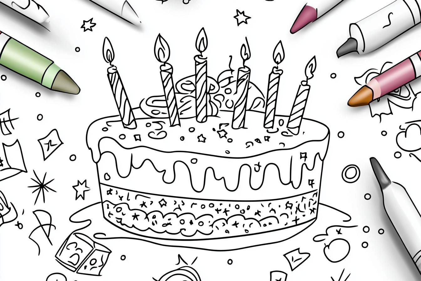 Free Printable PDF Happy Birthday Daddy Coloring Pages