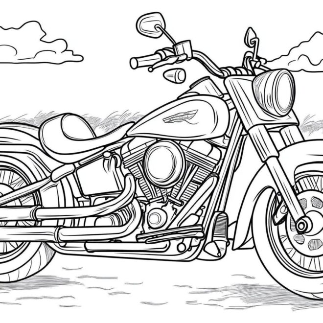 Harley Davidson Coloring Pages : Rev Up Your Creativity