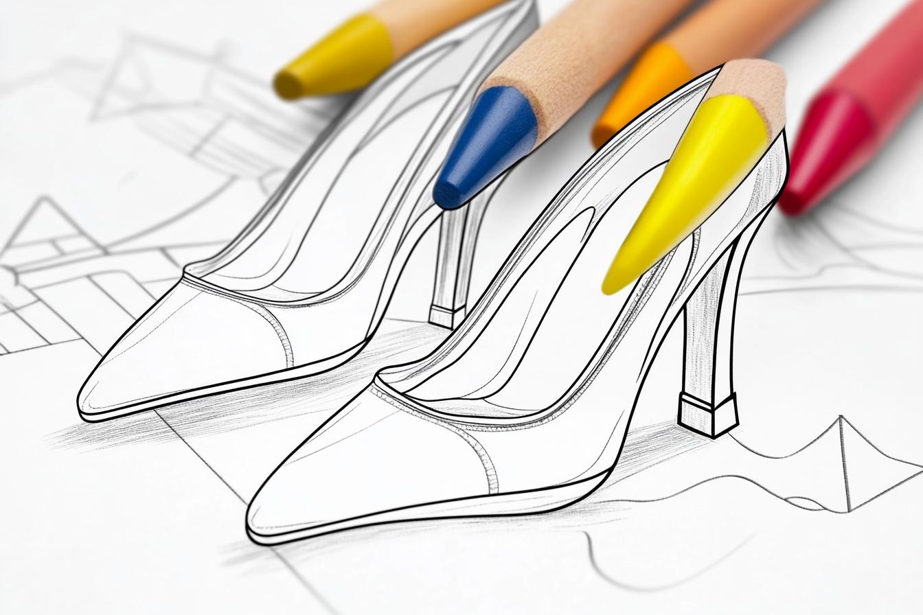 Free Printable PDF High Heels Coloring Pages