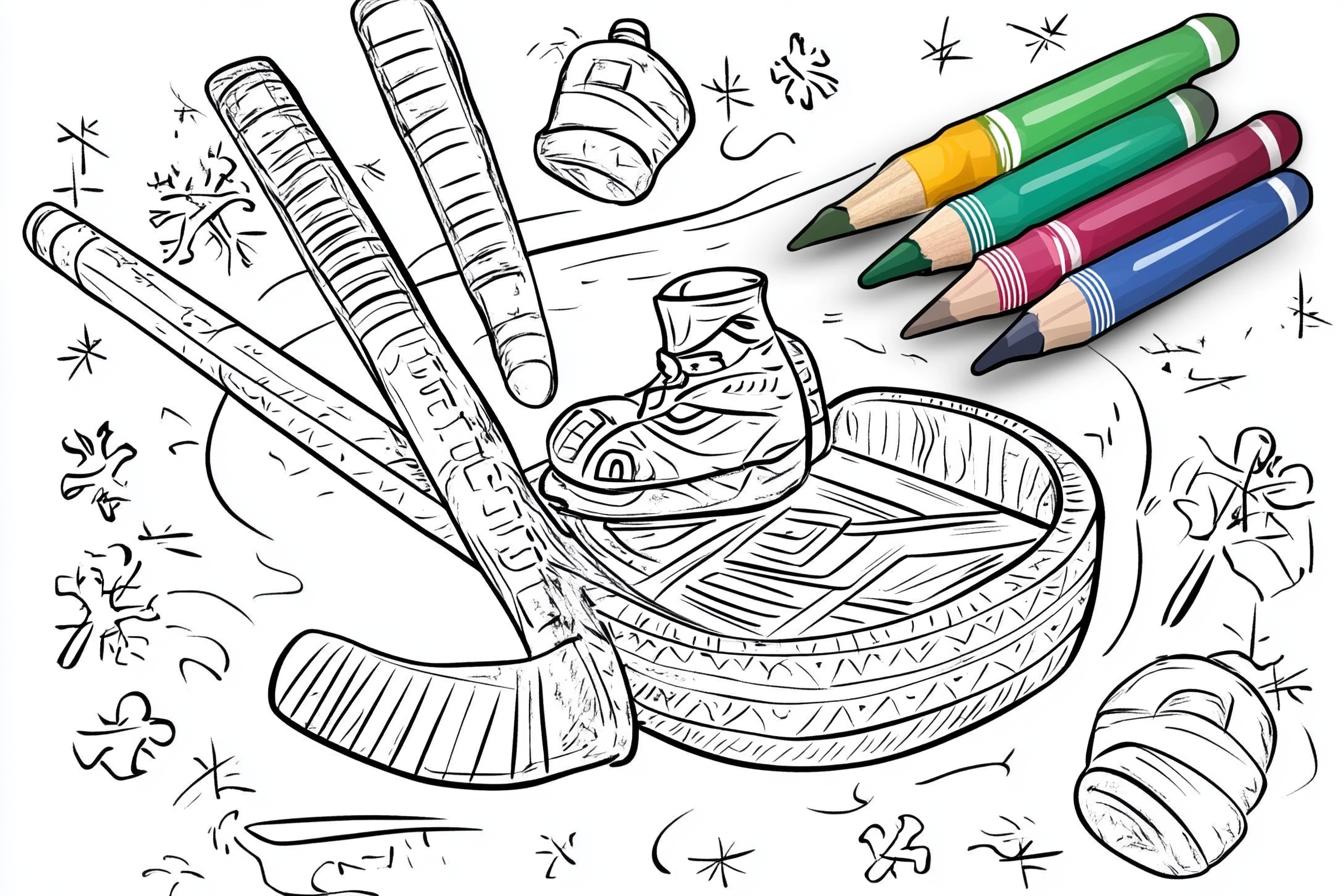 Free Printable PDF Hockey Coloring Pages