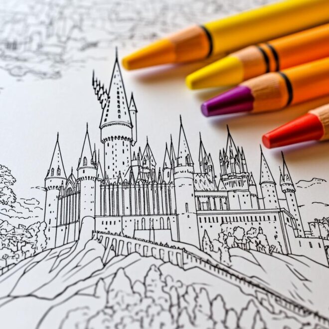 Hogwarts Coloring Pages : Color Your Own Magical World