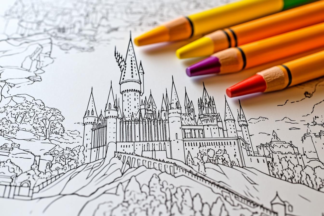 Free Printable PDF Hogwarts Coloring Pages