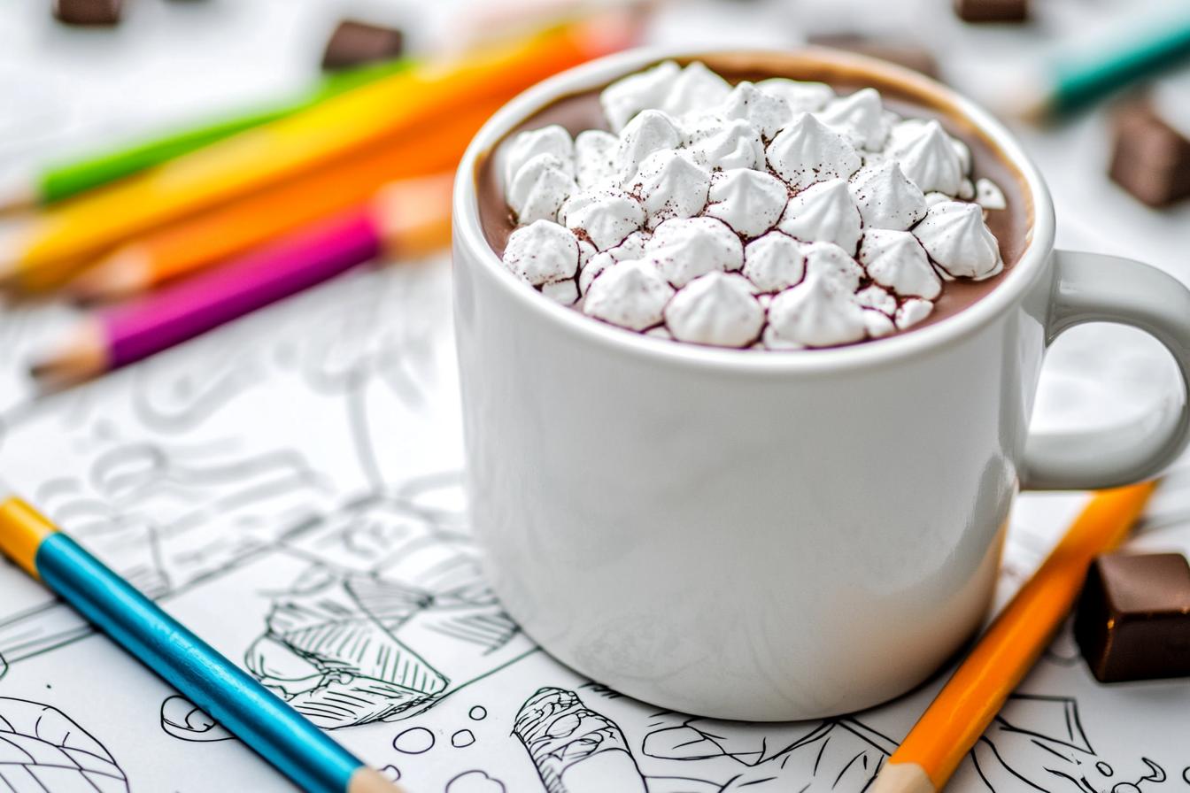 Free Printable PDF Hot Chocolate Coloring Pages