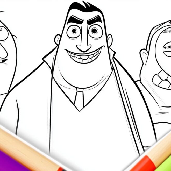 Hotel Transylvania Coloring Pages : Unleash Monster Fun with Printable Designs