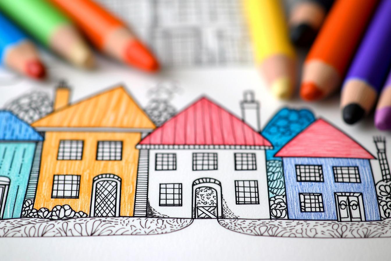 Free Printable PDF Inside House Coloring Pages