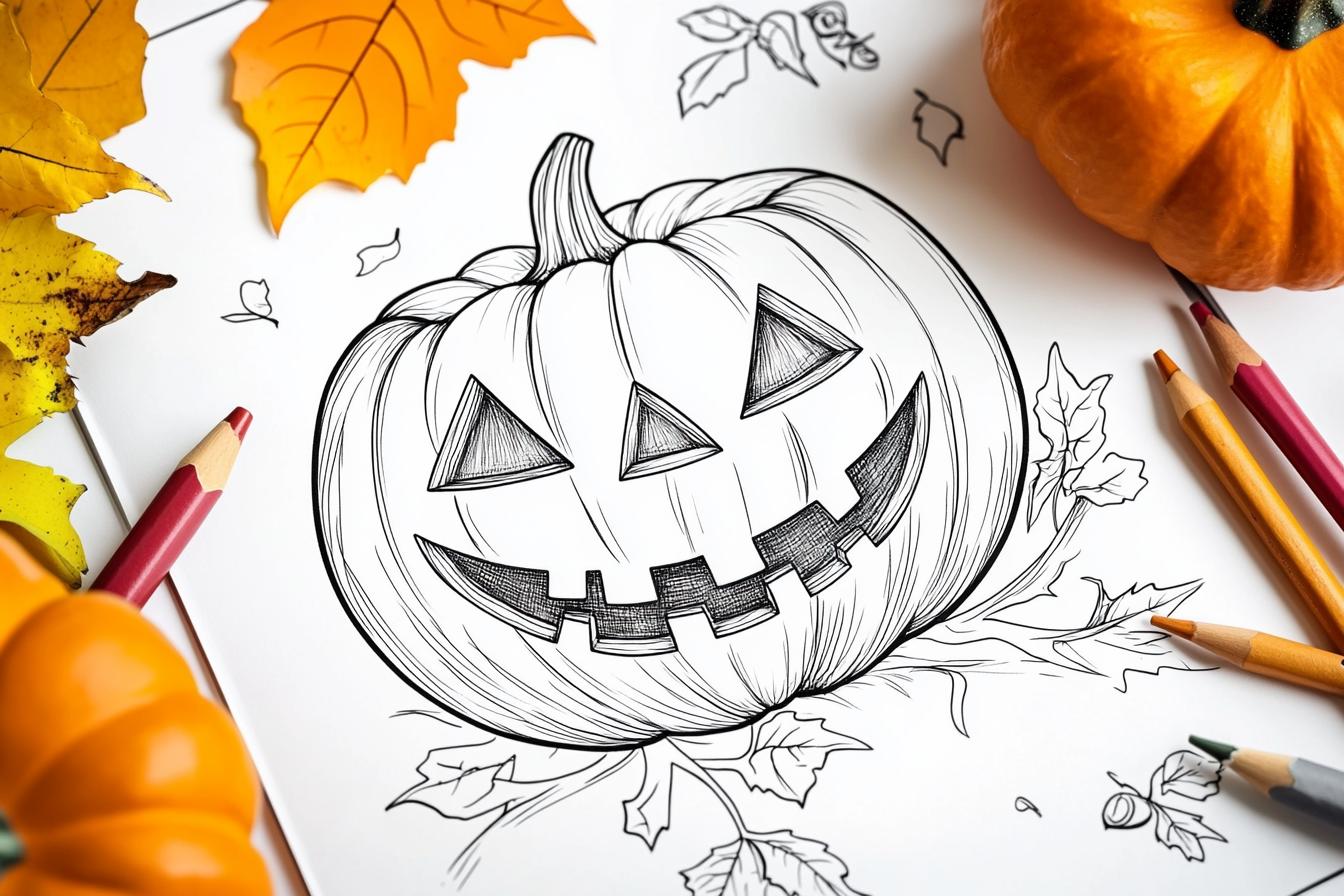 Free Printable PDF Jack O Lantern Coloring Pages