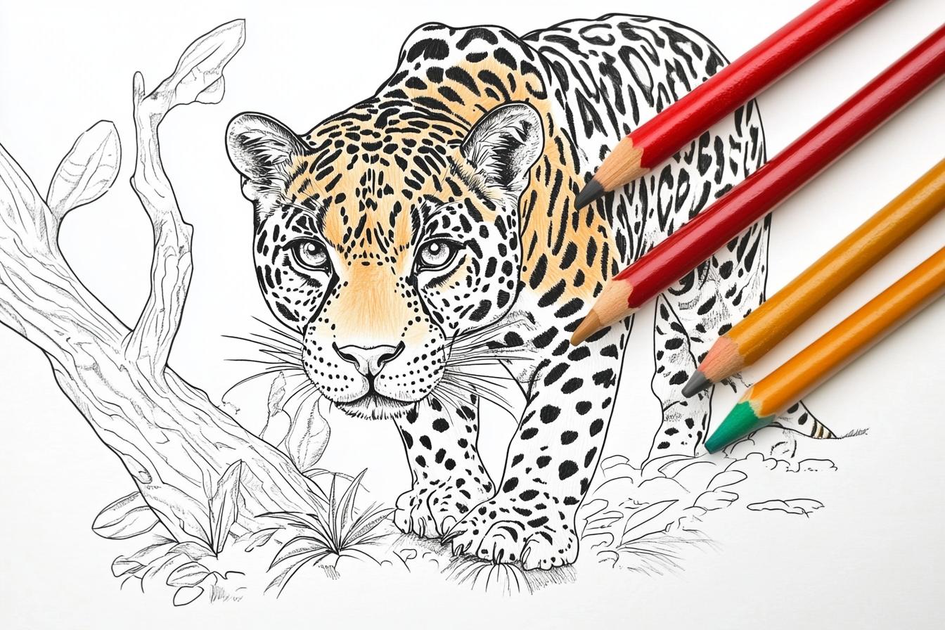 Free Printable PDF Jaguar Coloring Pages