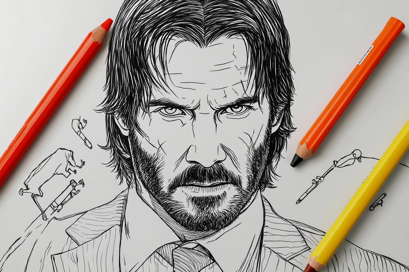 Free Printable PDF John Wick Coloring Pages