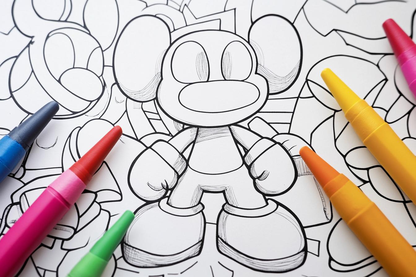 Free Printable PDF Kaws Coloring Pages