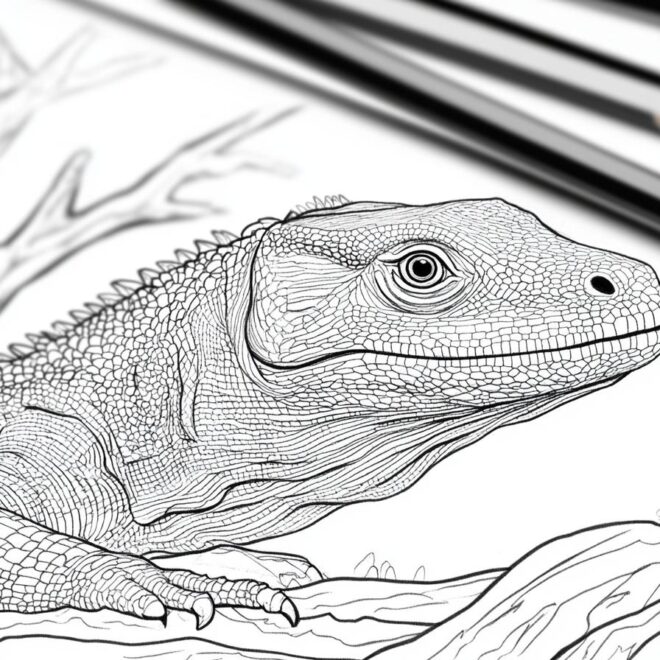 Komodo Dragon Coloring Pages : Unleash Your Inner Artist