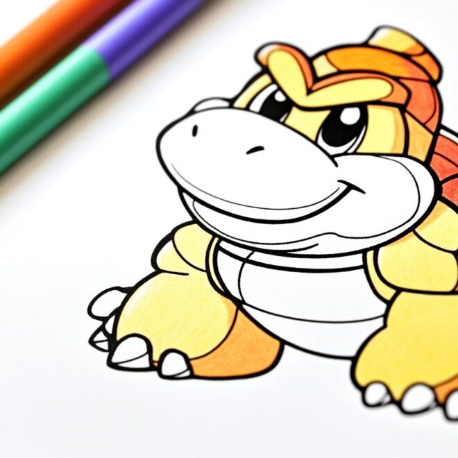 Koopa Troopa Coloring Pages : Color Your Way to Fun with Mario’s Shell-Shocked Enemy