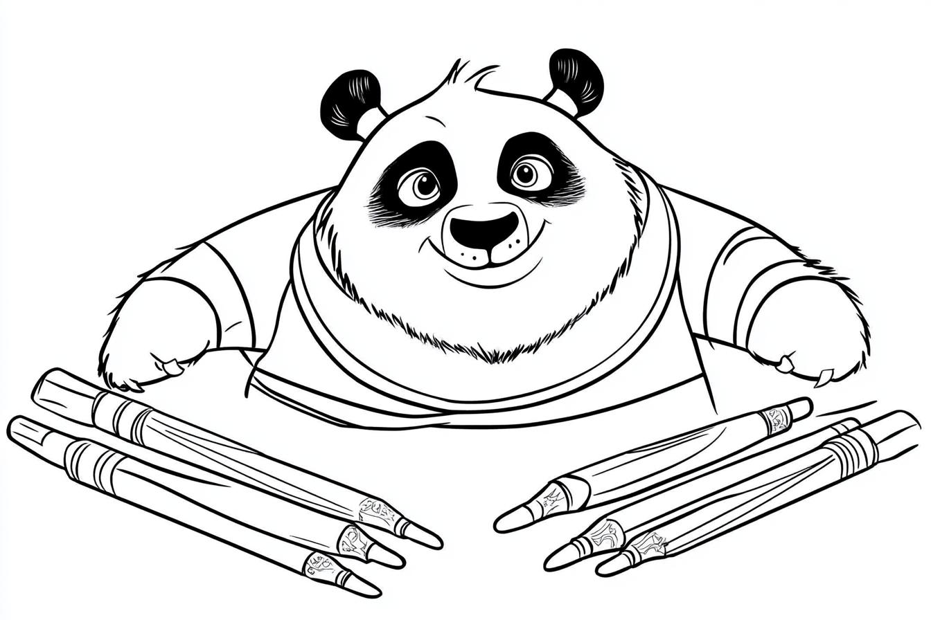 Free Printable PDF Kung Fu Panda Coloring Pages