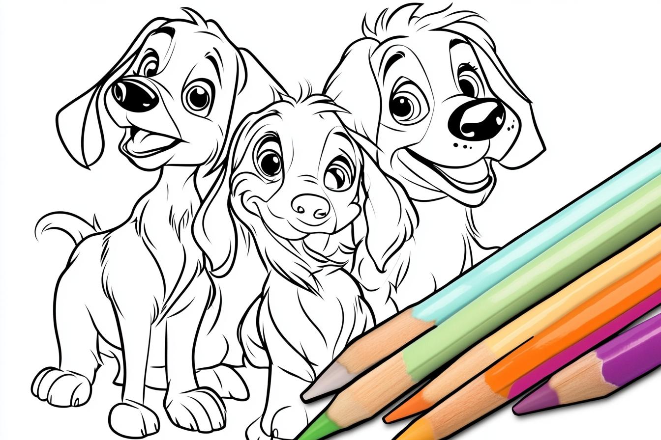 Free Printable PDF Lady And The Tramp Coloring Pages