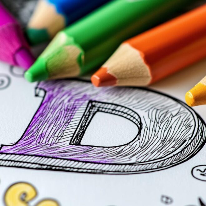 Letter “D” Coloring Pages : Fun Learning & Creative Fun