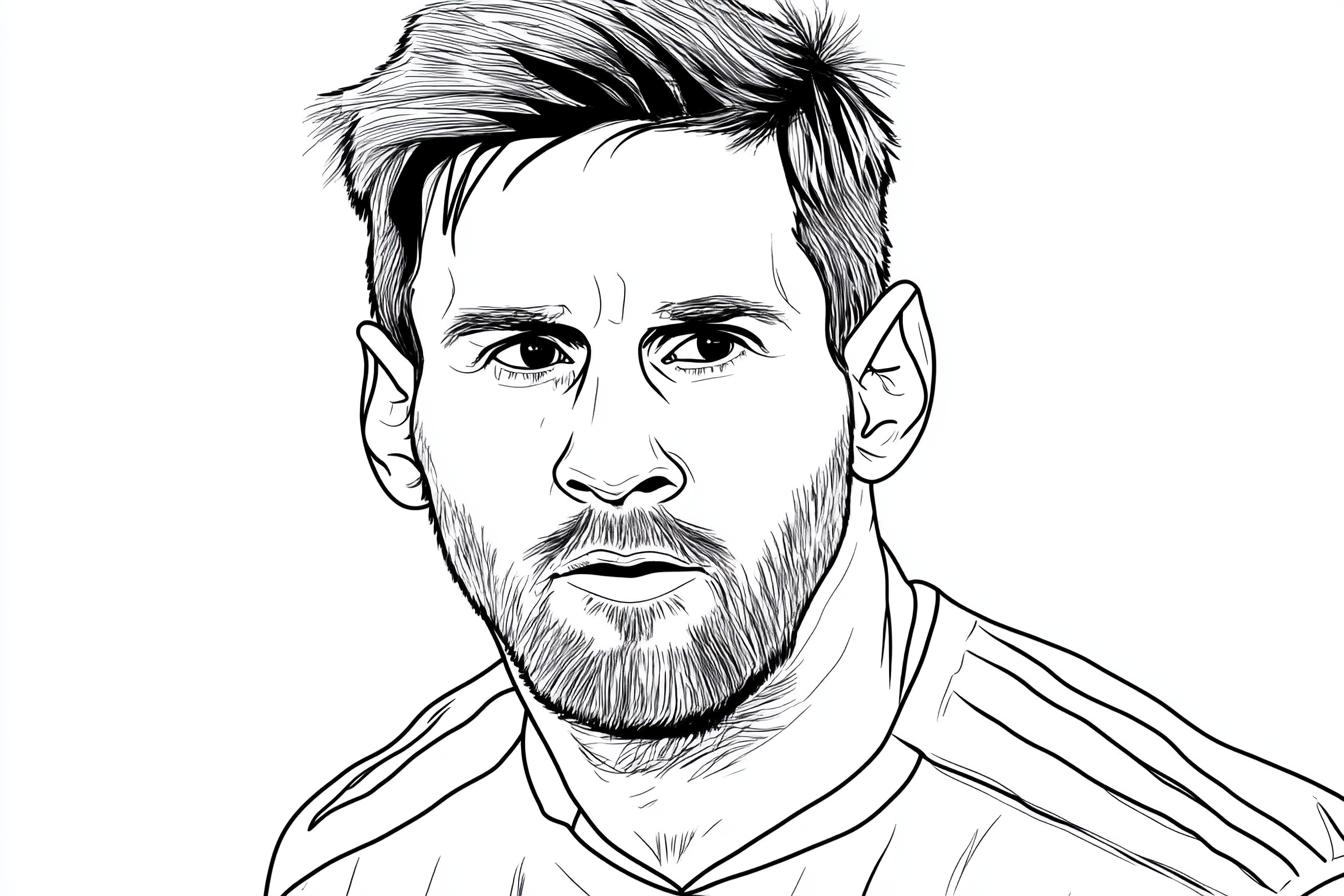 Free Printable PDF Lionel Messi Coloring Pages