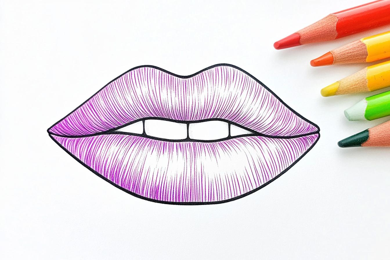 Free Printable PDF Lips Coloring Pages