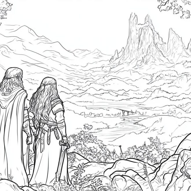 Lord Of The Rings Coloring Pages : Journey to Middle-earth with Color