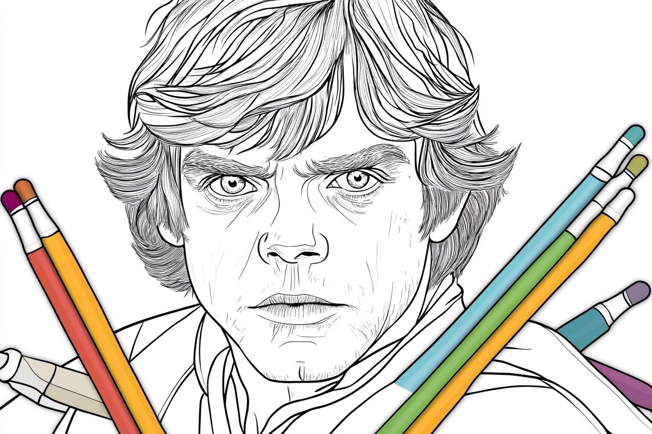 Free Printable PDF Luke Skywalker Coloring Pages