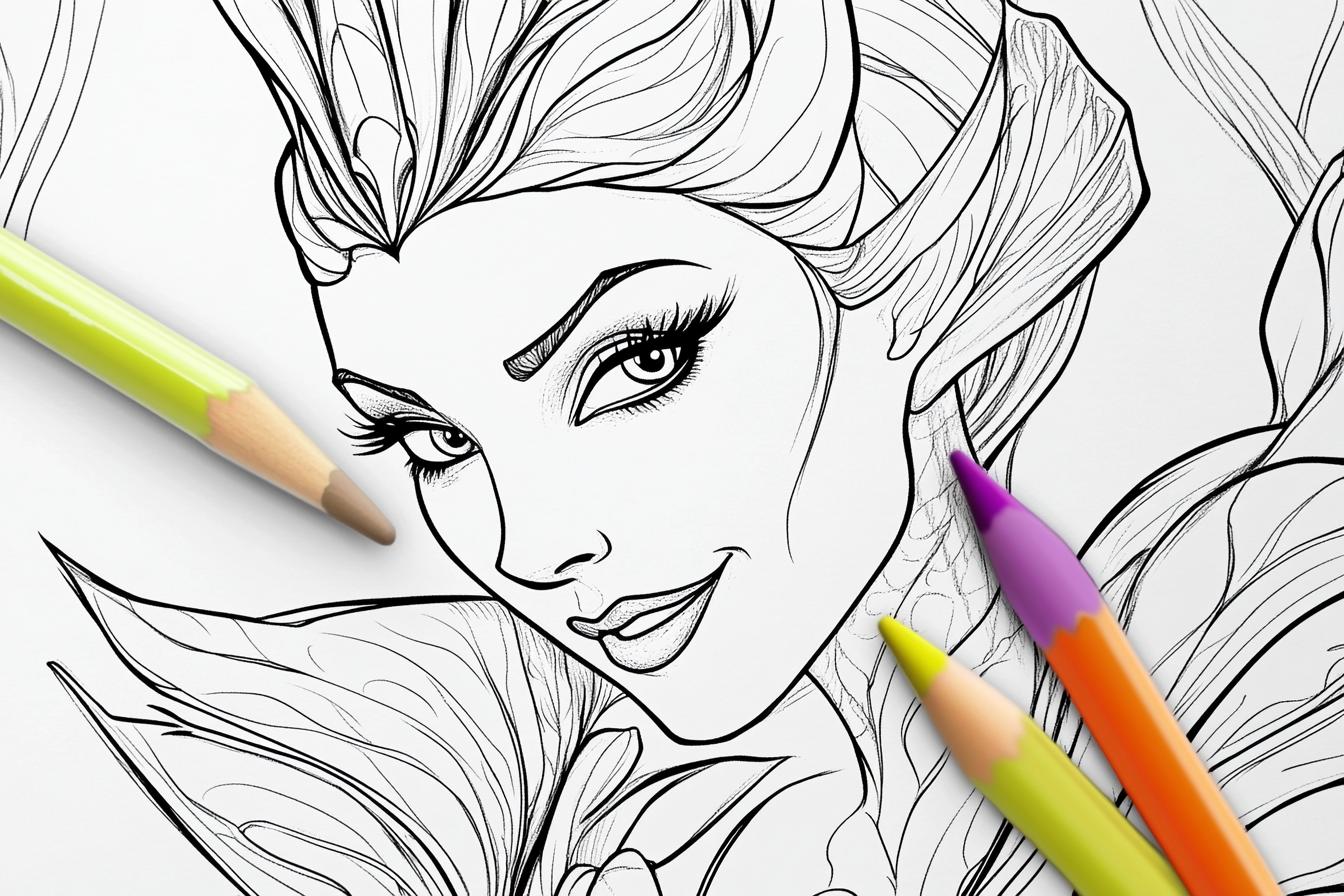 Free Printable PDF Maleficent Coloring Pages