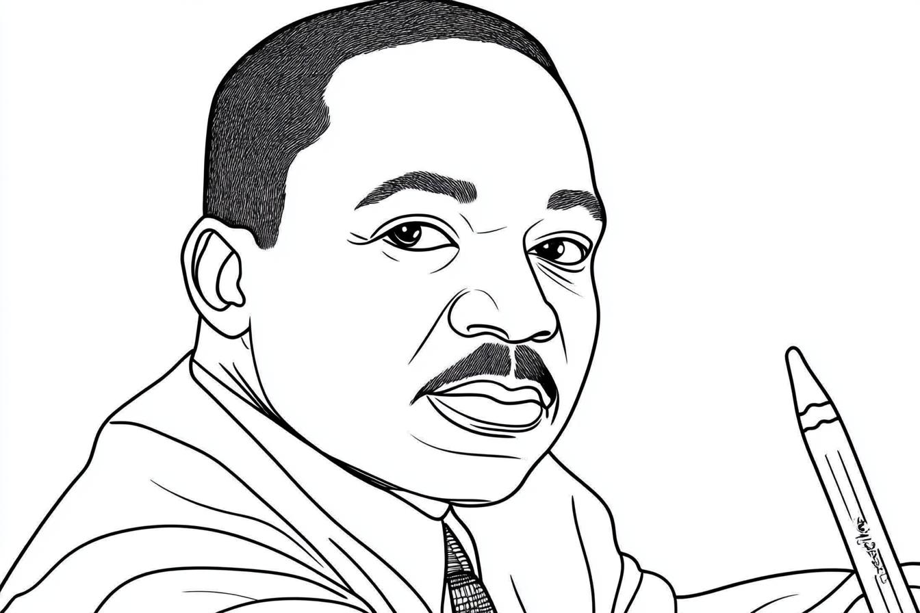 Free Printable PDF Martin Luther King Coloring Pages