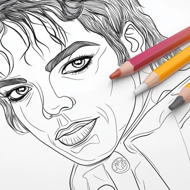 Michael Jackson Coloring Pages : Color the King of Pop