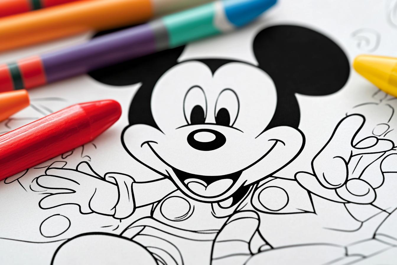 Free Printable PDF Mickey Mouse Coloring Pages