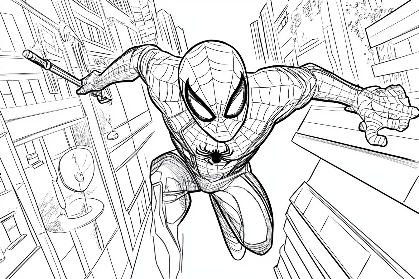 Free Printable PDF Miles Morales Coloring Pages