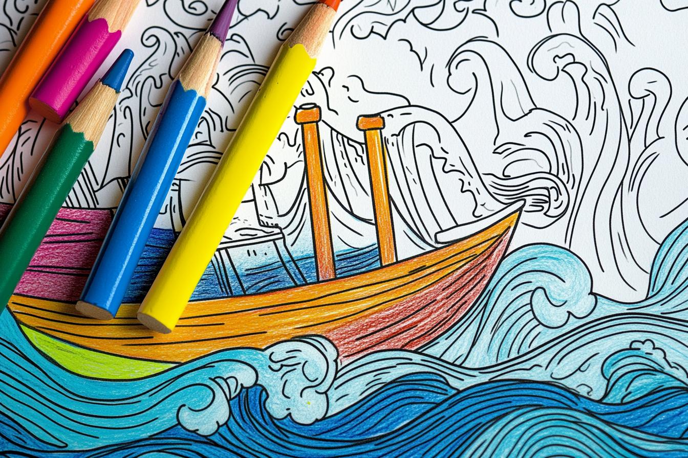 Free Printable PDF Moses and Red Sea Coloring Pages