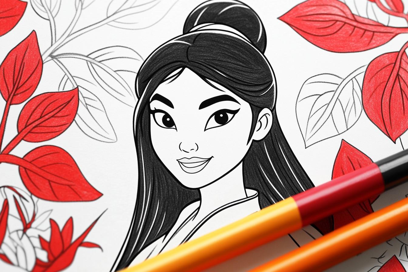 Free Printable PDF Mulan Coloring Pages