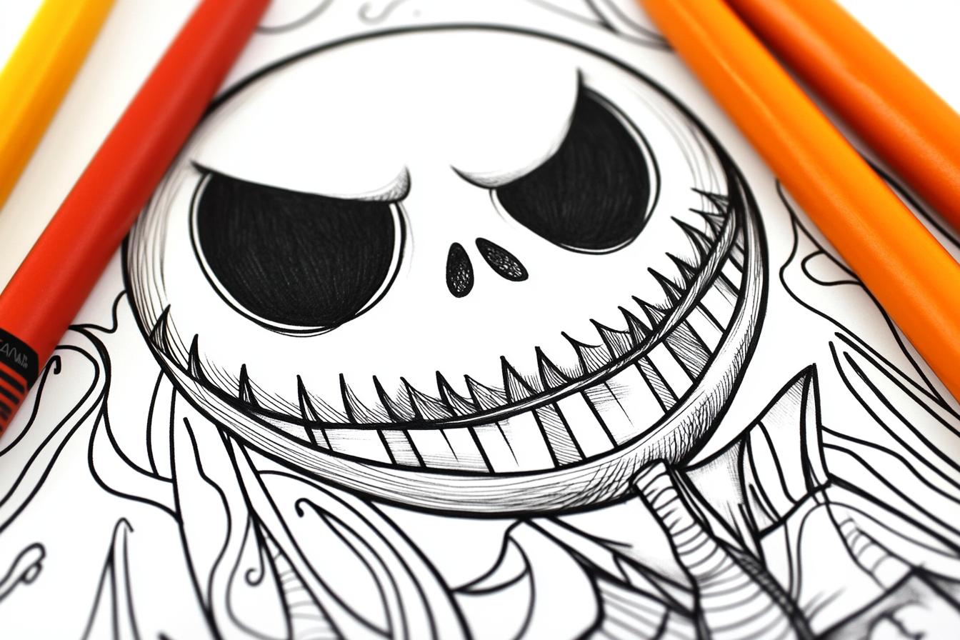 Free Printable PDF Nightmare Before Christmas Coloring Pages