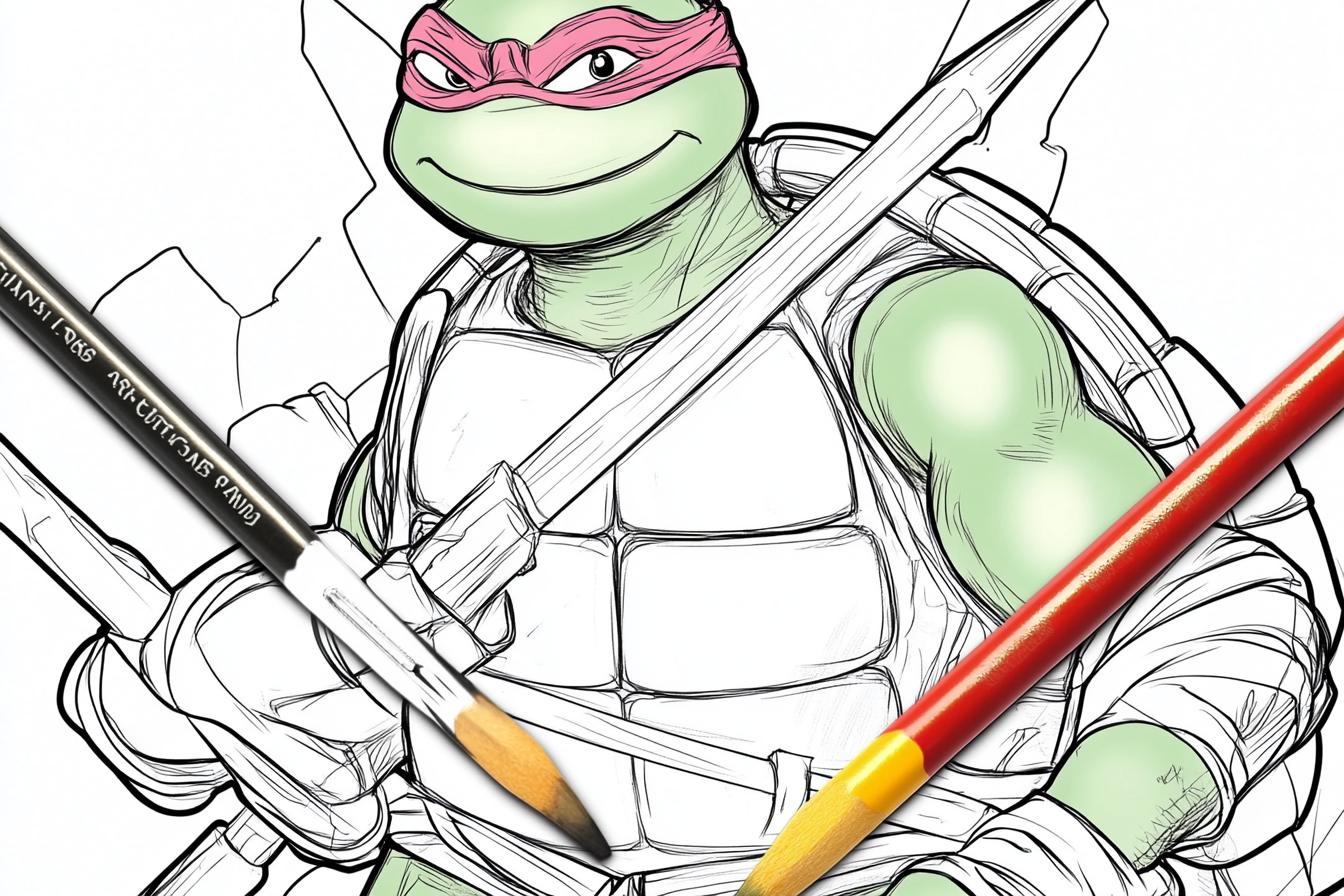 Free Printable PDF Ninja Turtles Coloring Pages