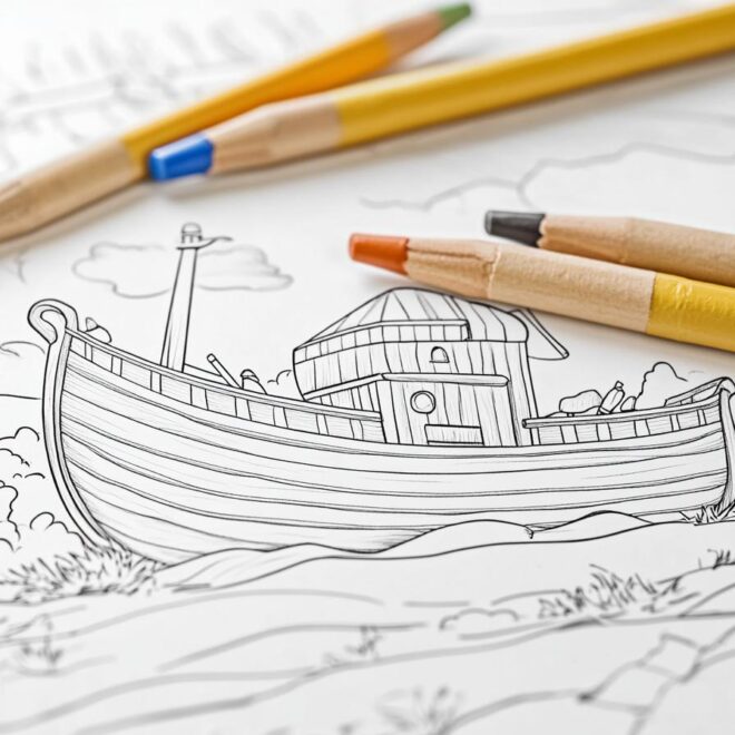 Noahs Ark Coloring Pages : Fun Bible Story Activity for Kids