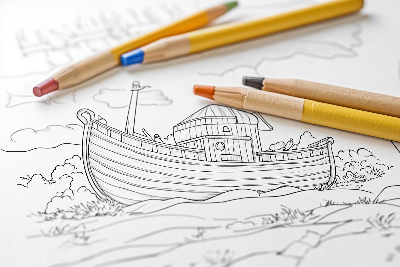 Free Printable PDF Noahs Ark Coloring Pages