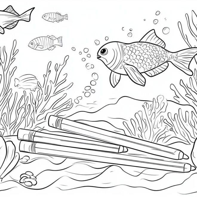 Ocean Coloring Pages : Dive into Creativity with Marine Life, Seascapes, and Beaches