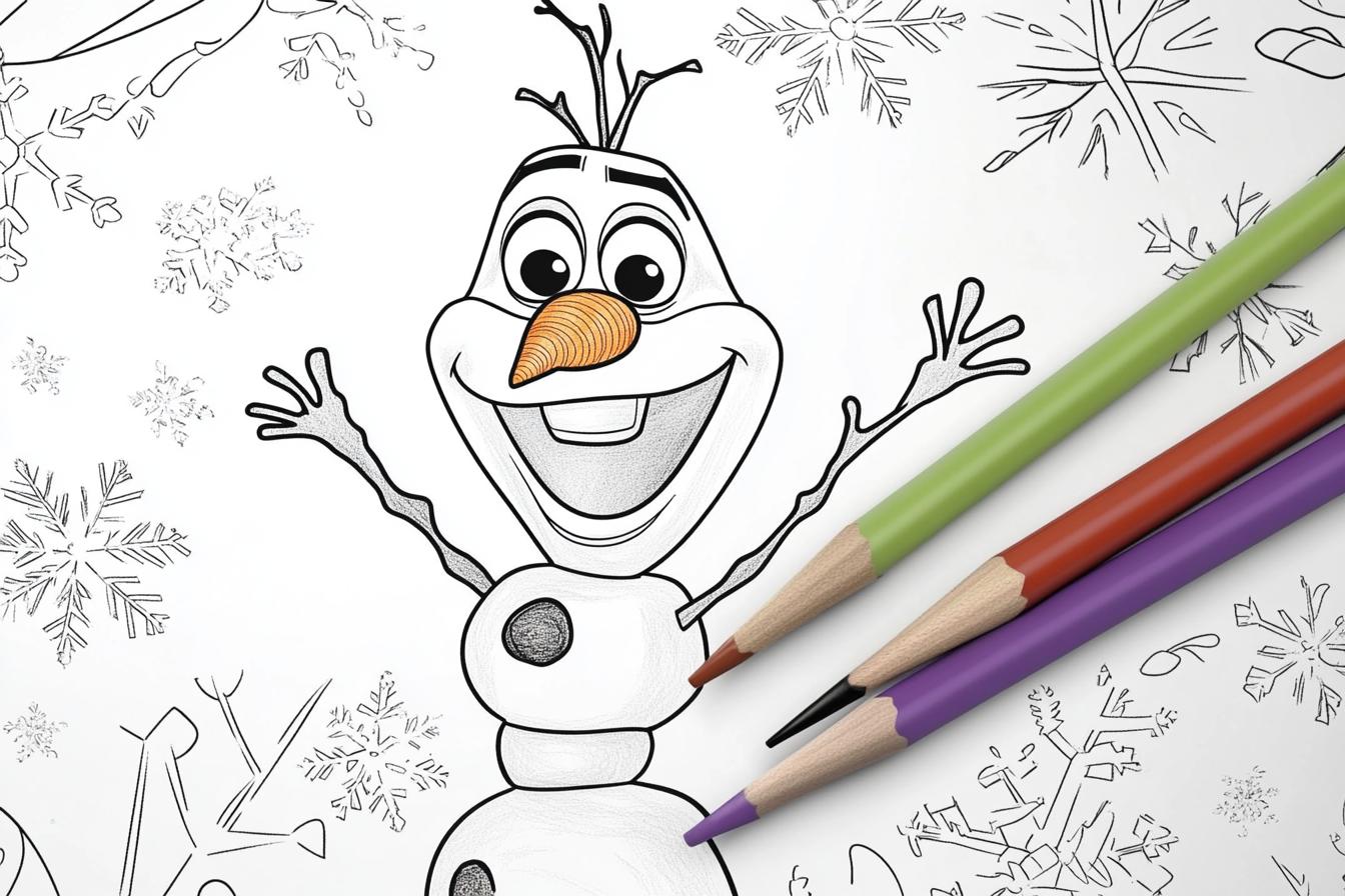 Free Printable PDF Olaf Coloring Pages