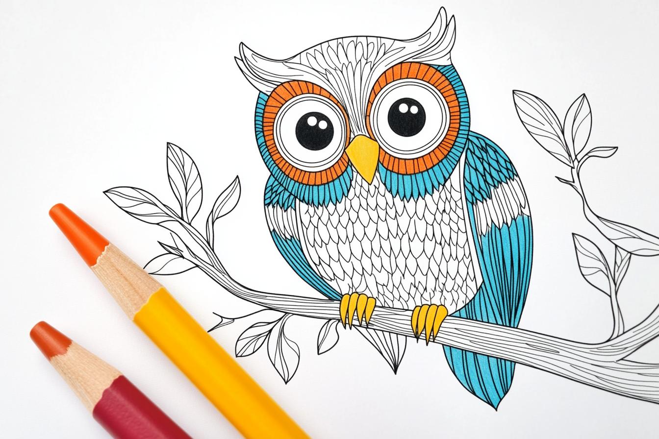 Free Printable PDF Owl Coloring Pages