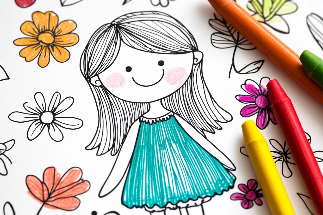 Free Printable PDF Paper Doll Coloring Pages