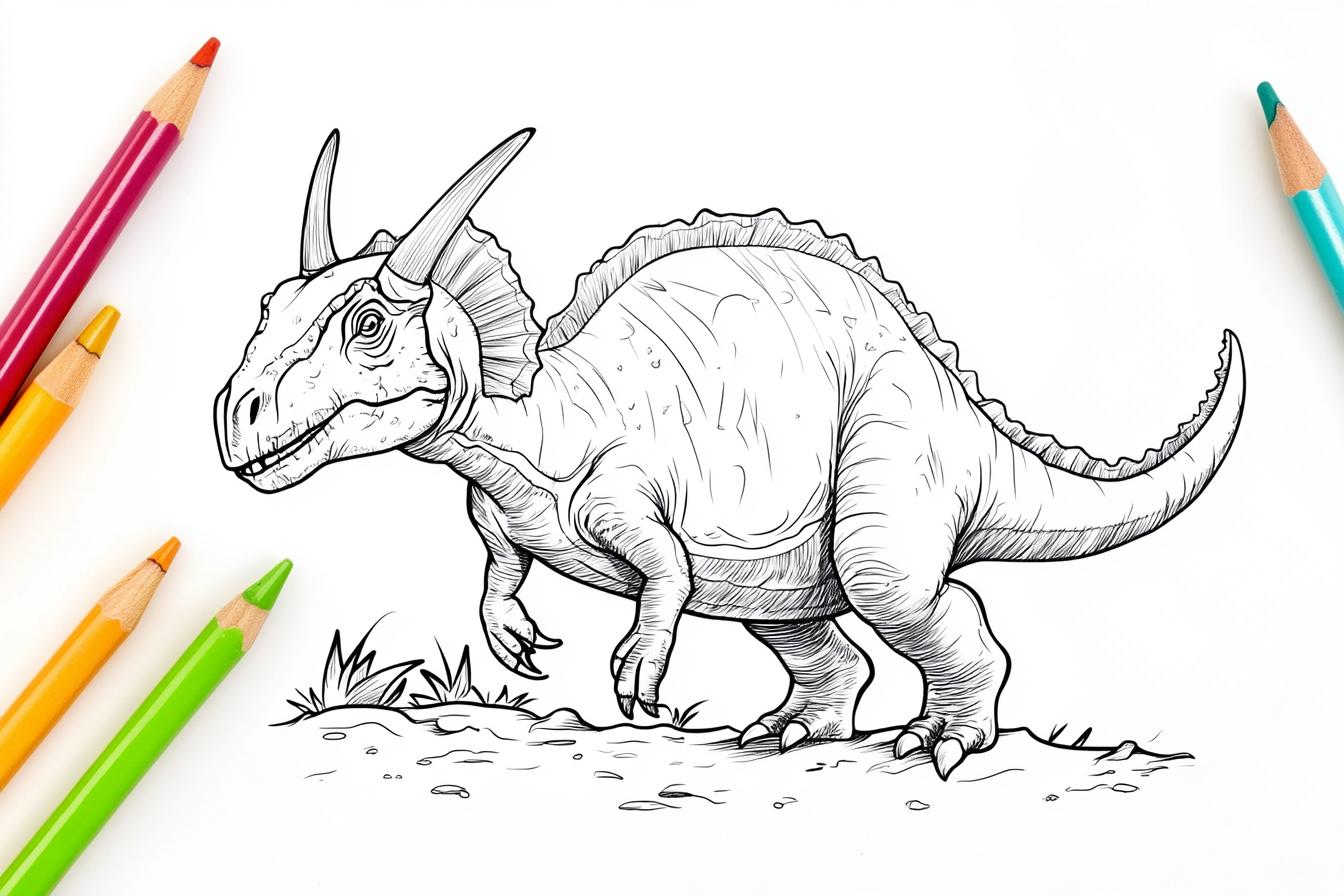 Free Printable PDF Parasaurolophus Coloring Pages