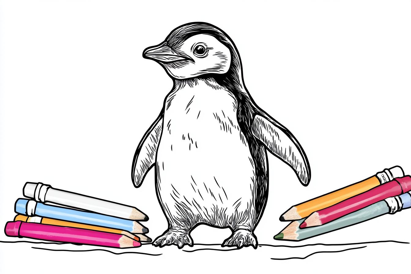 Free Printable PDF Penguin Coloring Pages