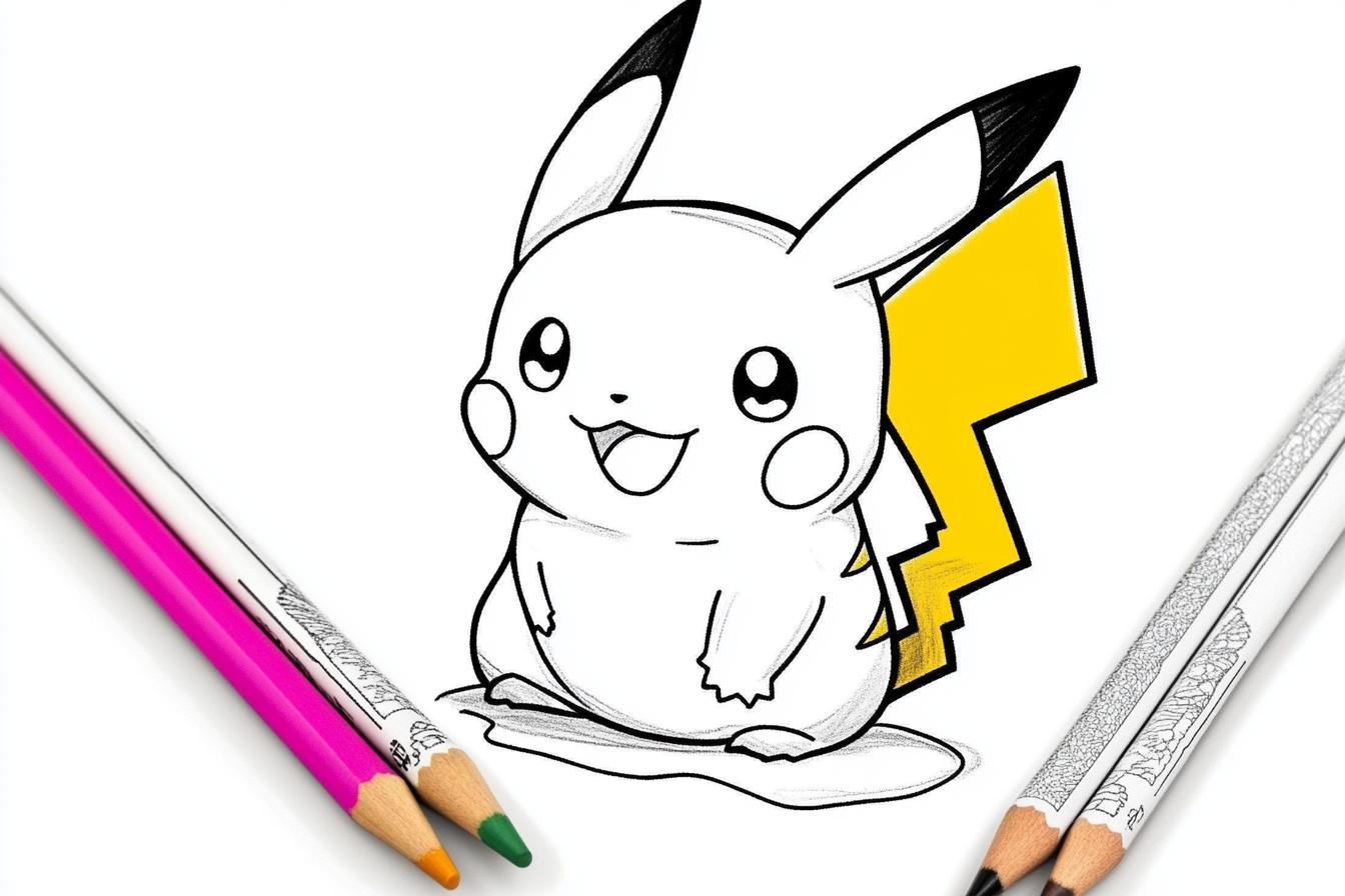 Free Printable PDF Pikachu Coloring Pages