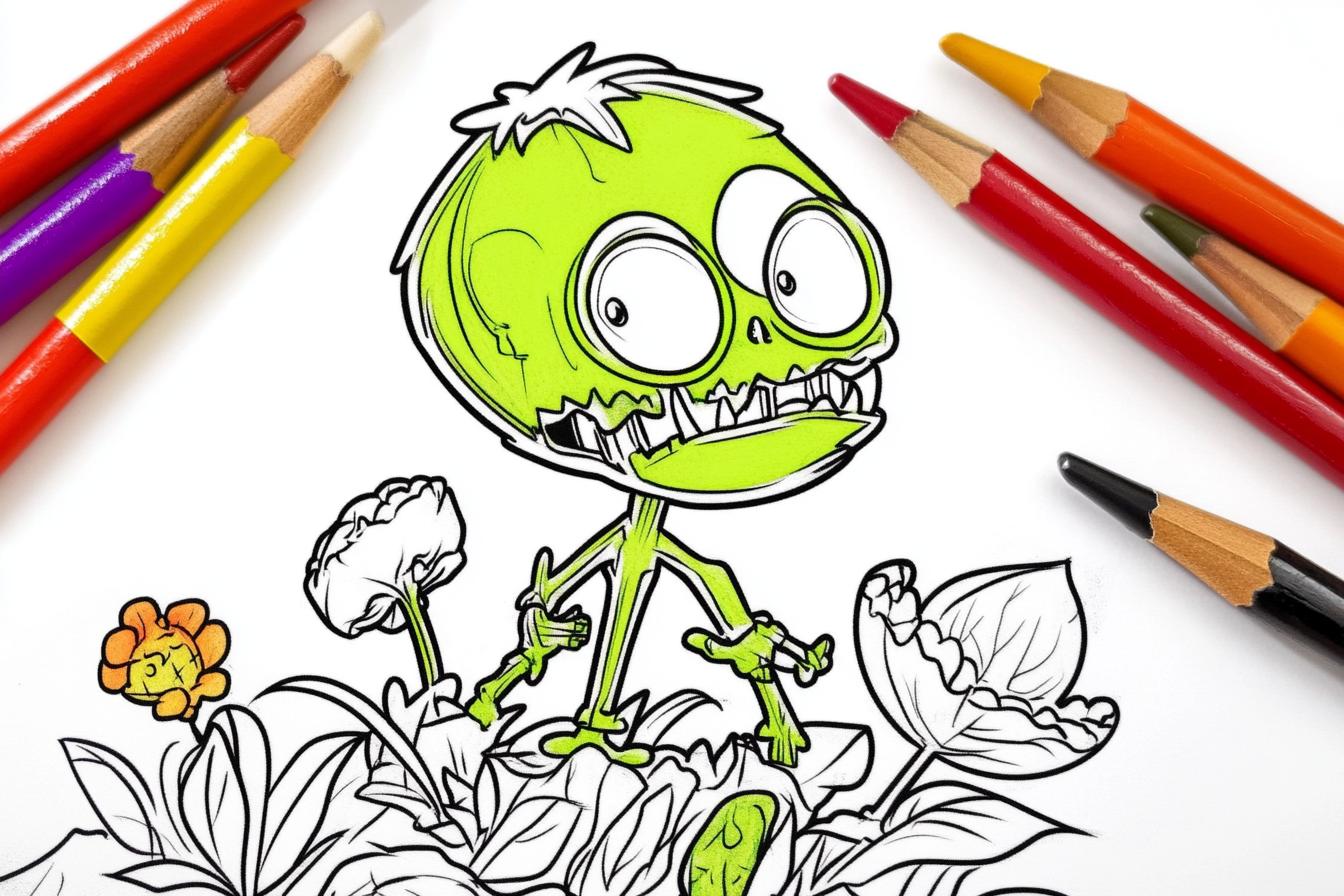 Free Printable PDF Plants Vs Zombies Coloring Pages