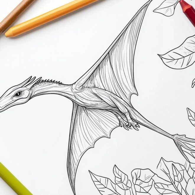 Pterodactyl Coloring Pages : Soar with Prehistoric Fun