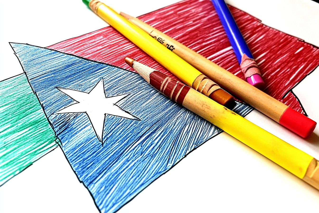 Free Printable PDF Puerto Rico Flag Coloring Pages