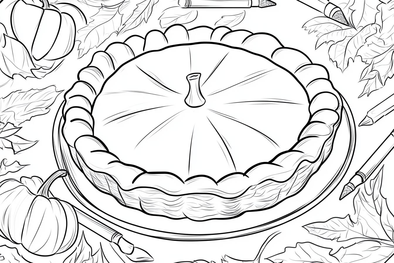 Free Printable PDF Pumpkin Pie Coloring Pages