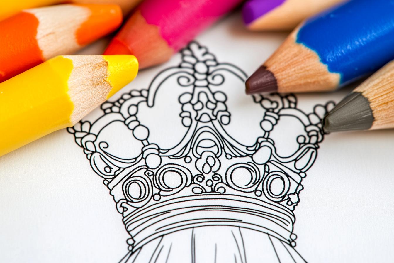 Free Printable PDF Queen Coloring Pages