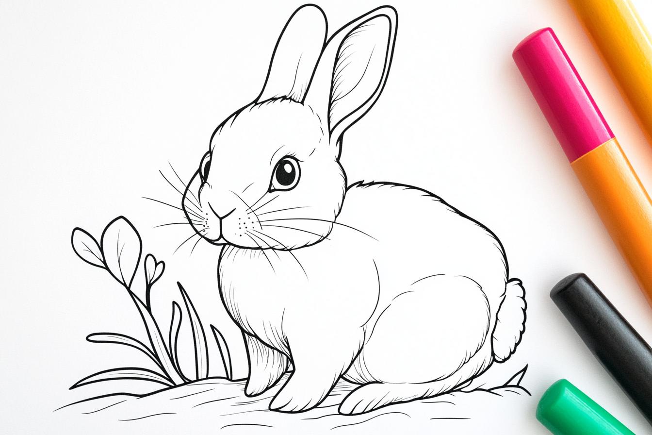 Free Printable PDF Rabbit Coloring Pages